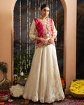 Rani Pink & Ivory Embroidered Indo-Western Jacket Set