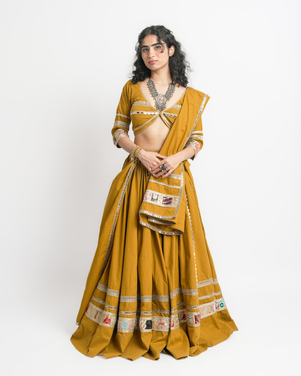 Kesariya Garba Chaniya Choli Set