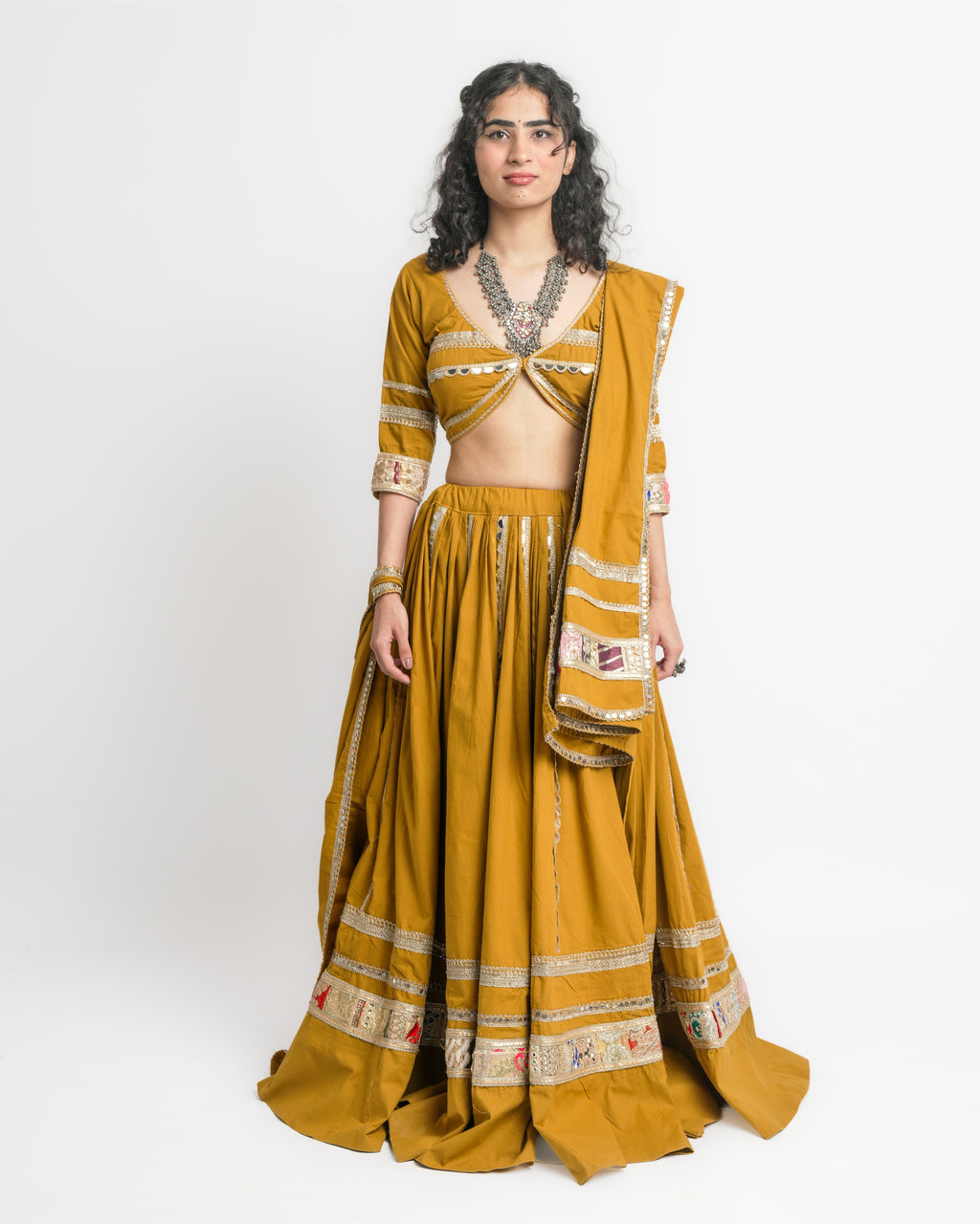 Kesariya Garba Chaniya Choli Set