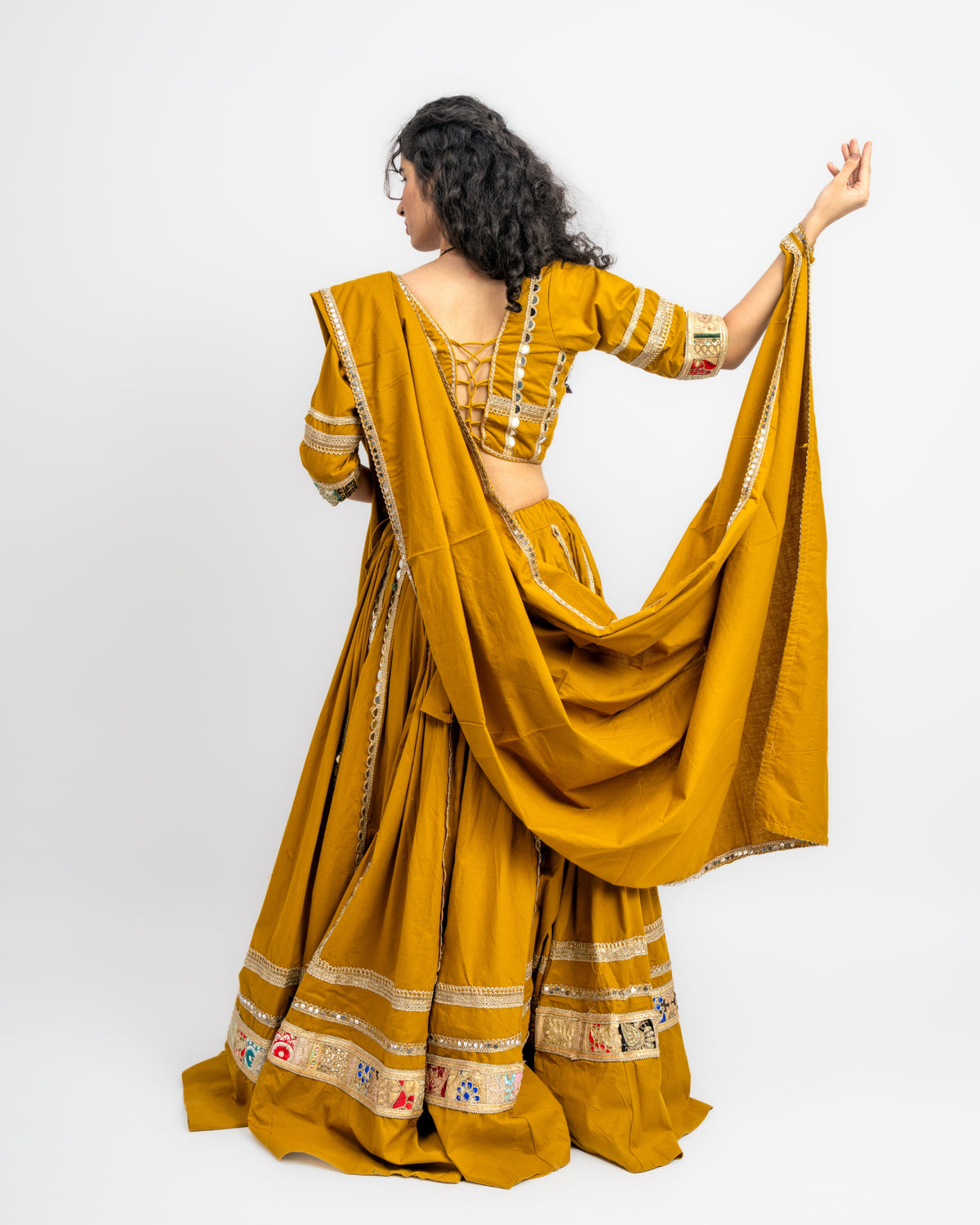 Kesariya Garba Chaniya Choli Set