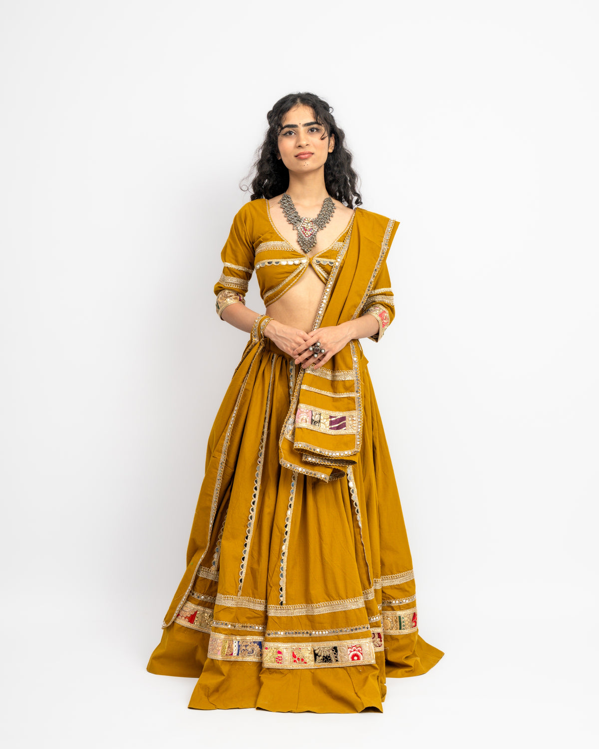 Kesariya Garba Chaniya Choli Set