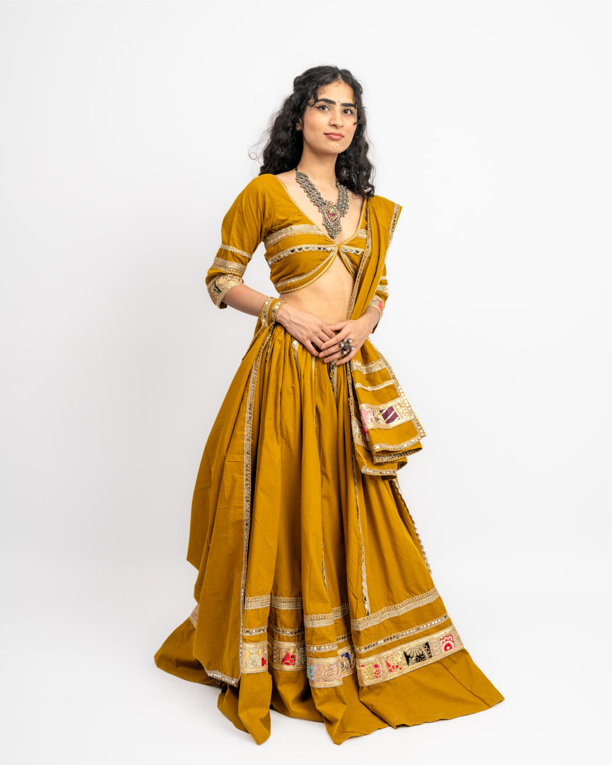 Kesariya Garba Chaniya Choli Set