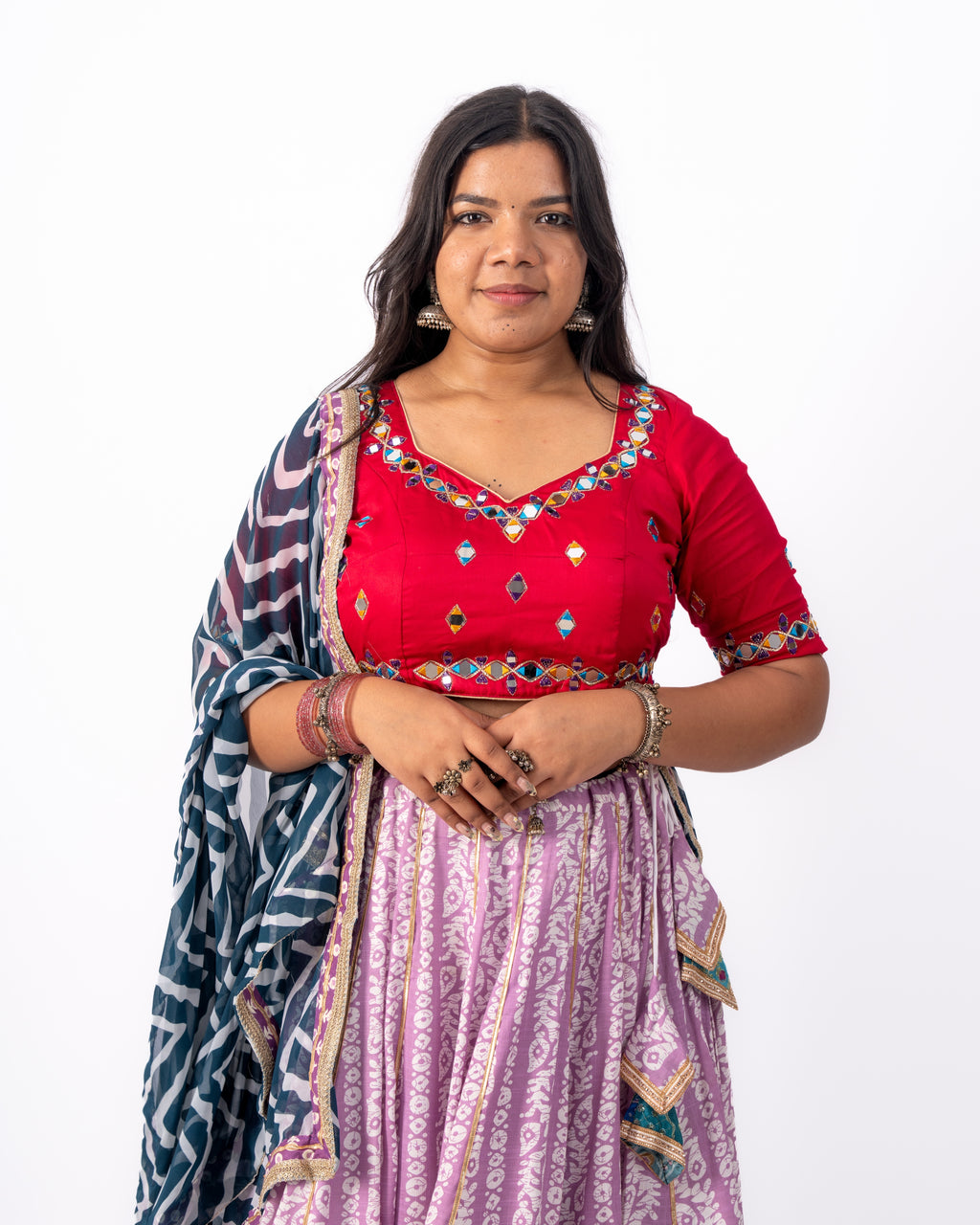 Raas Gulabi Leher Chaniya Choli