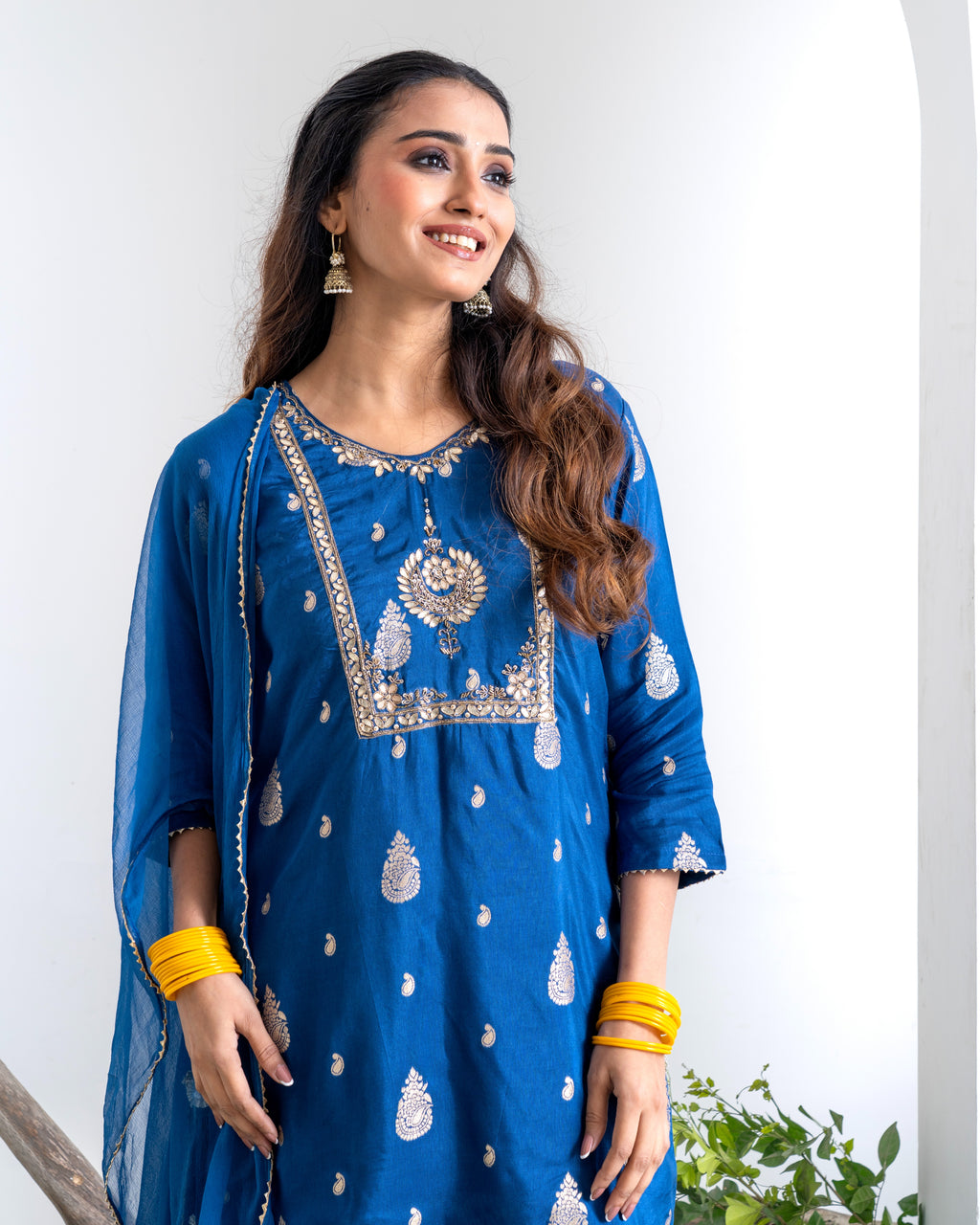 Royal Blue Sharara Set