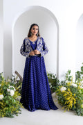 Royal Sapphire – Handcrafted 3-Piece Indo-Western Set