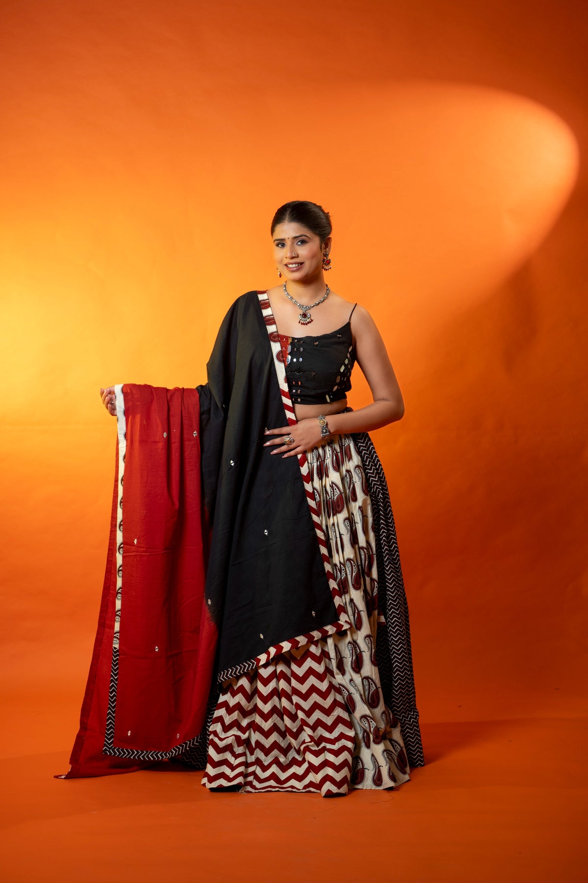 Rangrez Ajrakh Chaniya Choli Set