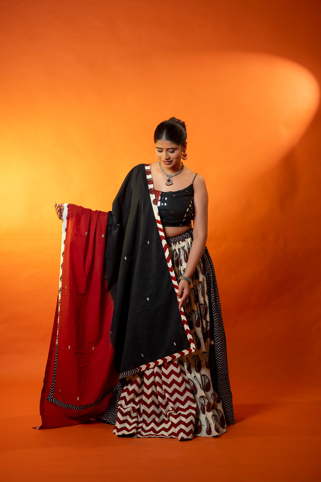 Rangrez Ajrakh Chaniya Choli Set