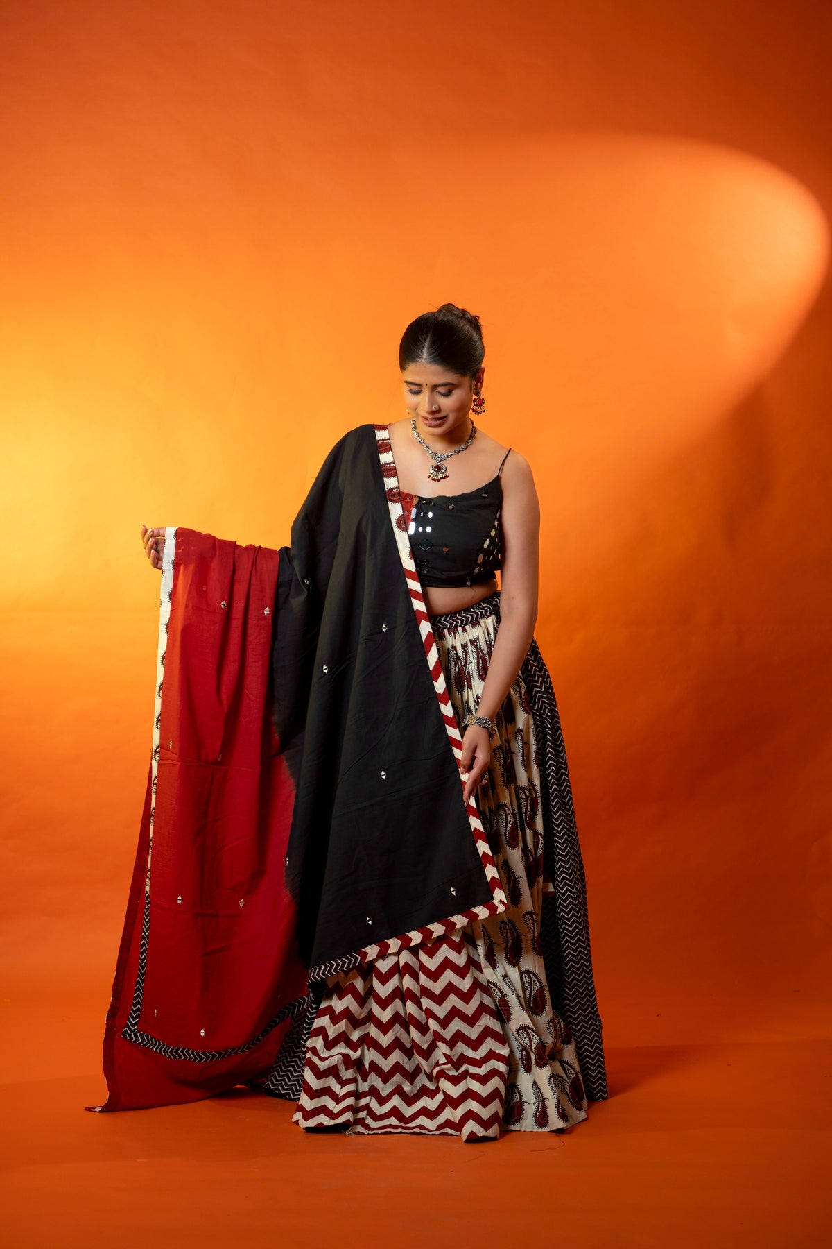 Rangrez Ajrakh Chaniya Choli Set