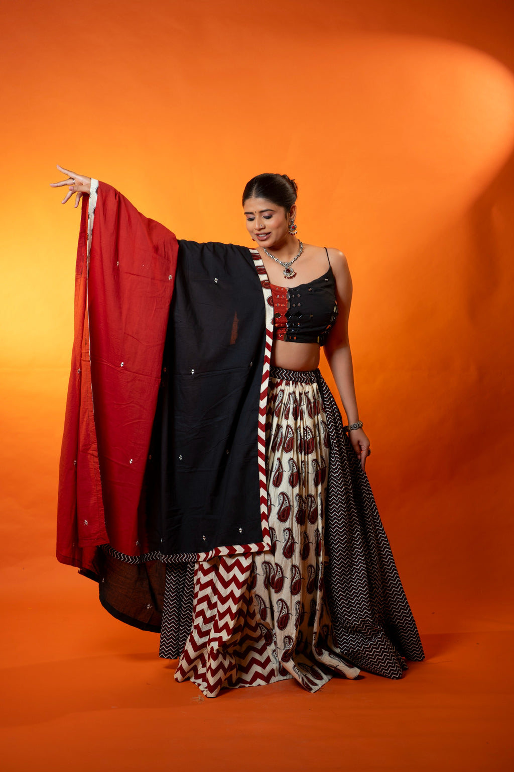 Rangrez Ajrakh Chaniya Choli Set