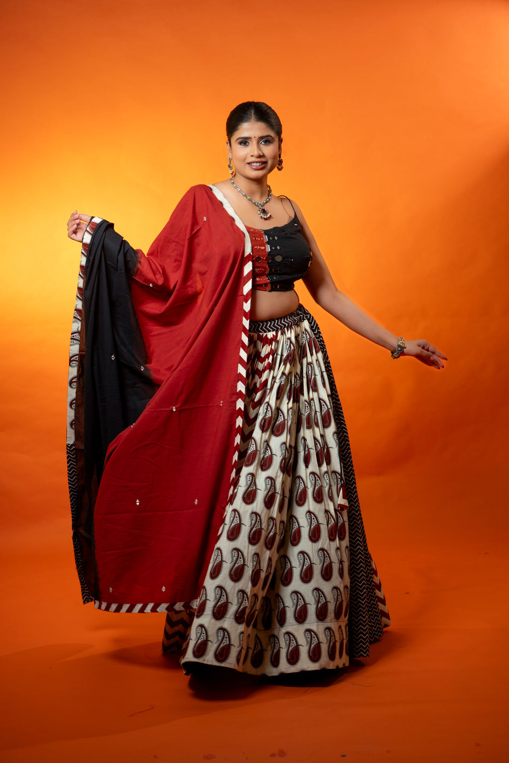 Rangrez Ajrakh Chaniya Choli Set