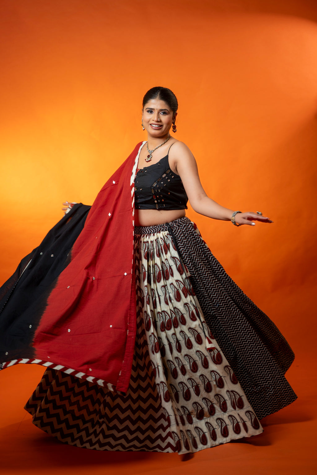 Rangrez Ajrakh Chaniya Choli Set
