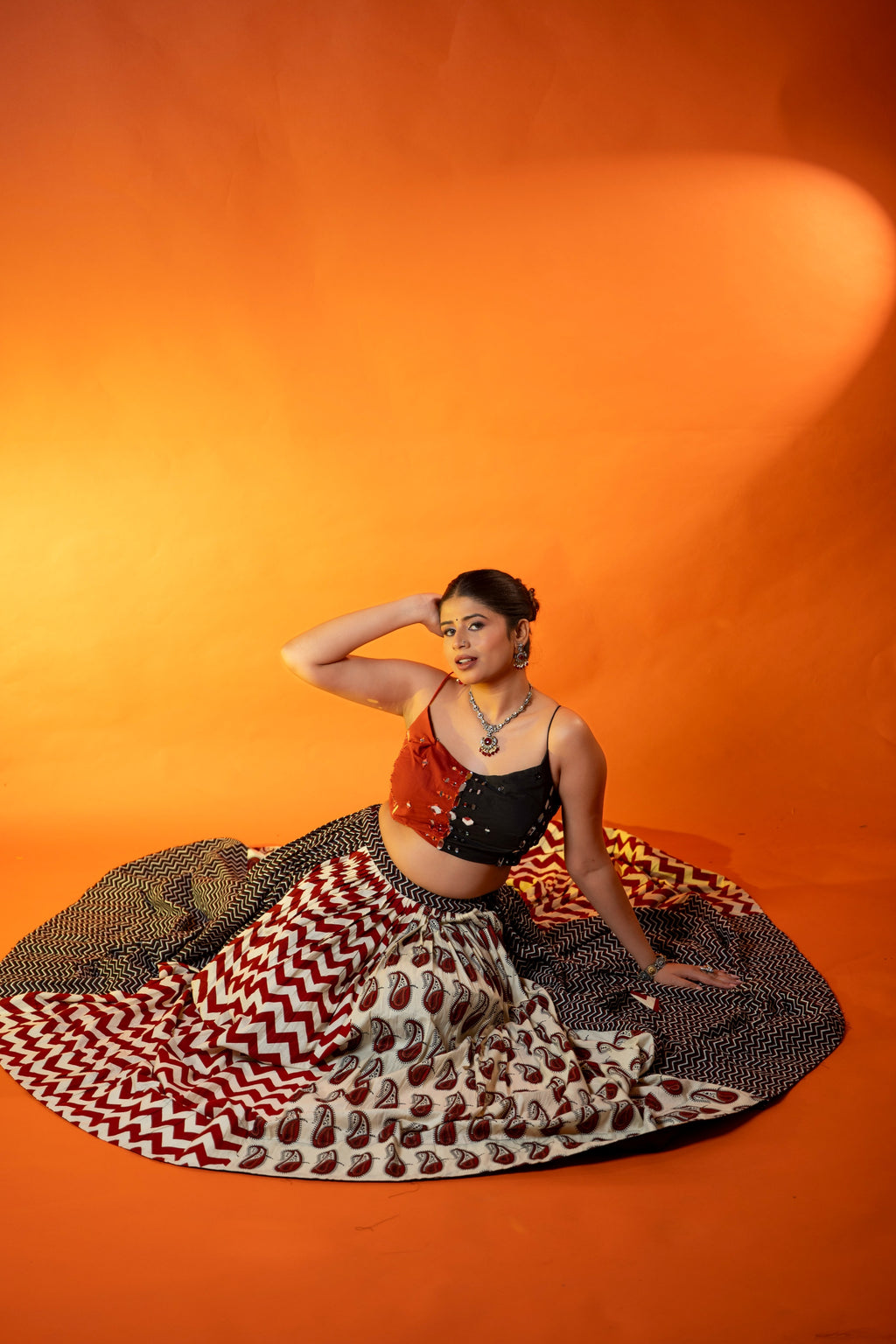Rangrez Ajrakh Chaniya Choli Set