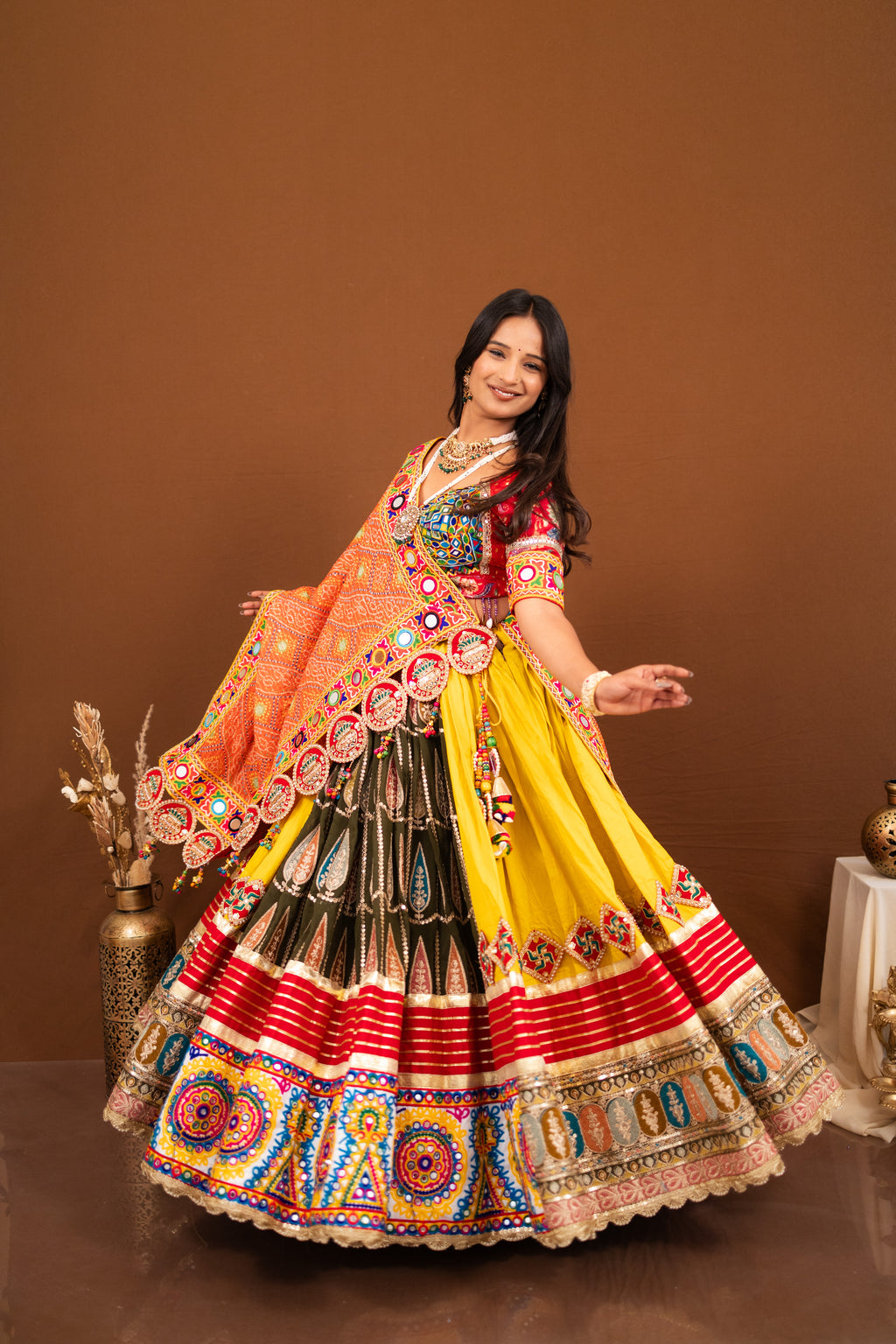 Ghoomar Gulal Chaniya Choli Set