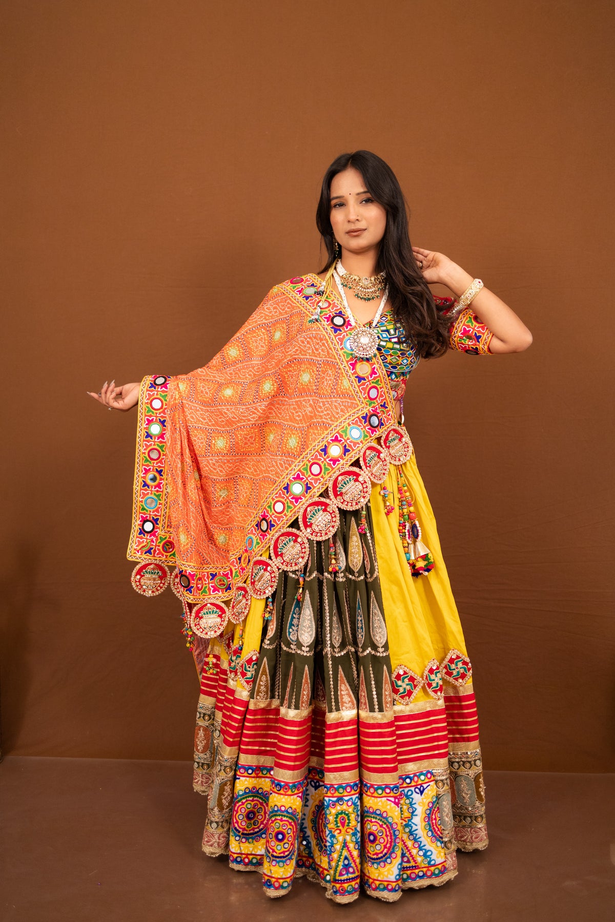 Ghoomar Gulal Chaniya Choli Set